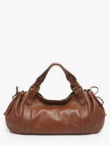Sac Port� �paule Icone Cuir Gerard darel Marron icone DES01410