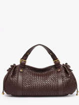 Sac Port� �paule Tresse Cuir Gerard darel Marron tresse DES01478