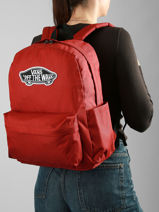 Sac � Dos 1 Compartiment Vans Rouge backpack VN000H4Y-vue-porte