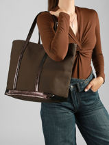 Le Cabas L Paillettes Vanessa bruno Marron cabas 1V40315-vue-porte