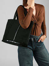 Cabas Cabas Coton Vanessa bruno Noir cabas 63140409-vue-porte