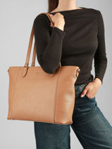 Sac Port� �paule Study Hexagona Marron study 2120283-vue-porte