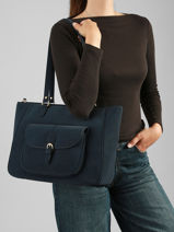 Sac Port� �paule Eve Hexagona Bleu eve 6520335-vue-porte