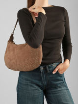 Sac Port� �paule Velvet Milano Beige velvet VE26061-vue-porte
