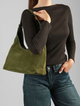 Schoudertas Velvet Caviar Leder Milano Groen velvet caviar VC26062-vue-porte