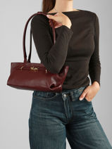 Baguette Caviar Cuir Milano Violet caviar CA26067-vue-porte