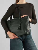 Handtas Caviar Leder Milano Zwart caviar CA19111O-vue-porte