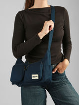 Cross Body Tas Best Seller Katoen Hindbag Blauw best seller EMILE-vue-porte