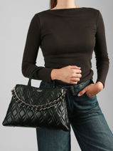 Handtas Maxine Guess Zwart maxine QG973306-vue-porte