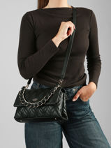 Cross Body Tas Maxine Guess Zwart maxine QG973320-vue-porte