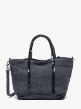 Sac Bandouli�re Baby Cabas Lin Paillettes Vanessa bruno Bleu cabas lin 31V40410