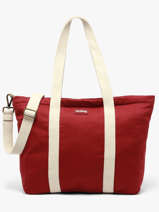 Sac Port� �paule Cesar Coton Hindbag Rouge best seller CESAR