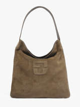 Schoudertas Folk Lady Leder Gerard darel Beige folk lady DES72407
