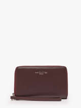 Portefeuille Paris Cuir Lancaster Rouge paris pm 25