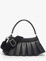 Sac Port� �paule Lenglen Cuir Lacoste Noir lenglen NU5465DP