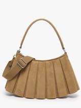Sac Port� �paule Lenglen Cuir Lacoste Beige lenglen NU5468DX
