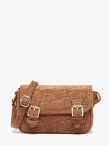 Sac Bandouli�re Velvet Croco Cuir Milano Marron velvet croco CV26062