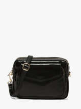 Sac Bandouli�re Shiny Sauvage Cuir Milano Noir shiny sauvage SS25067
