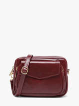 Sac Bandouli�re Shiny Sauvage Cuir Milano Rouge shiny sauvage SS25067