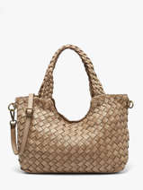 Sac Port� �paule Dewashed Cuir Milano Gris dewashed DE26061