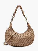 Cross Body Tas Dewashed Leder Milano Beige dewashed DE26063