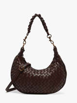 Cross Body Tas Dewashed Leder Milano Bruin dewashed DE26063
