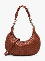 Sac Bandouli�re Dewashed Cuir Milano Marron dewashed DE26063
