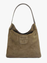 Sac Port� �paule Folk Lady Cuir Gerard darel Beige folk lady DES72407