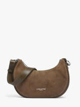 Sac Bandouli�re Suede Cuir Lancaster Vert suede 81