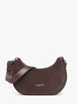 Sac Bandouli�re Suede Cuir Lancaster Marron suede 81