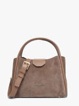 Sac Port� Main Suede Ida Cuir Lancaster Beige suede ida 100