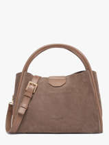 Sac Port� Main Suede Ida Cuir Lancaster Beige suede ida 101