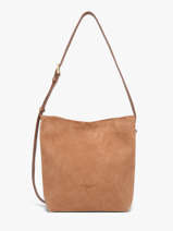 Sac Bandouli�re Suede Cuir Lancaster Marron suede 56