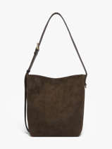 Sac Bandouli�re Suede Cuir Lancaster Vert suede 56