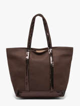 Sac Port� Main Cabas Cuir Cuir Vanessa bruno Marron cabas cuir 8V40378