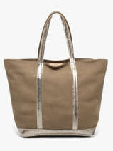 Sac Port� �paule Cabas Cuir Cuir Vanessa bruno Beige cabas cuir 8V40409