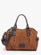 Sac Port� Main Vienne Cuir Basilic pepper Marron vienne BVIE03