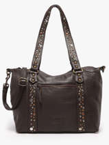 Sac Port� �paule Brooklyn Cuir Basilic pepper Marron brooklyn BBRO04