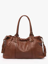 Sac Port� �paule Cow Cuir Basilic pepper Marron cow BCOW89