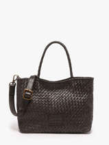 Cross Body Tas Lisbonne Leder Basilic pepper Bruin lisbonne BLIS01