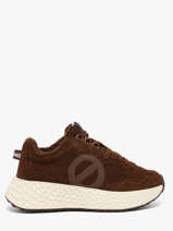 Sneakers Met Platformzool Uit Leder No name Bruin women NNVESC04