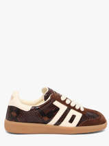 Sneakers Snake En Cuir Back 70 Marron women 239