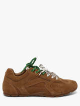 Sneakers Uit Leder Steve madden Bruin women 11005159