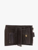 Portemonnee Cow Leder Basilic pepper Bruin cow BCOW94-vue-porte