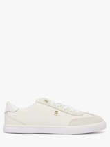 Sneakers Uit Leder Tommy hilfiger Wit women 9391YBL