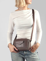 Cross Body Tas Maya Double Kba Lancaster Bruin maya double kba 106-vue-porte