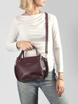 Handtas Foulonn� Double Leder Lancaster Bruin foulonne double louisa 18-vue-porte