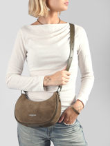 Cross Body Tas Suede Leder Lancaster Groen suede 81-vue-porte
