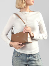 Sac Baguette Suave Cuir Lancaster Marron suave ace 20-vue-porte