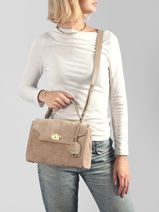 Cross Body Tas Suede Grace Leder Lancaster Beige suede grace 71-vue-porte